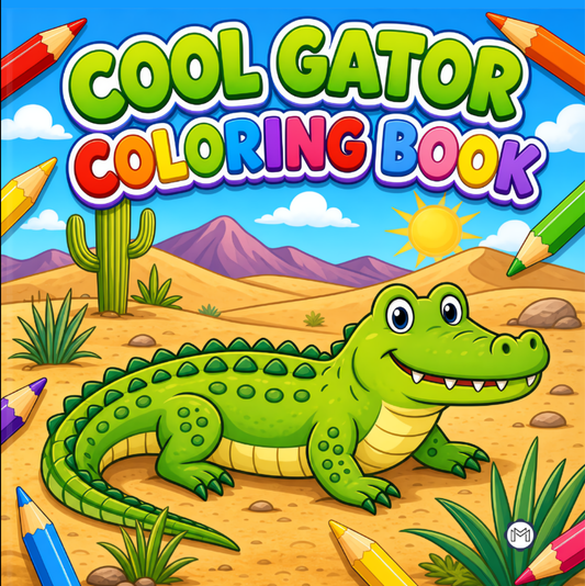 Funny Crocodile Alligator Gator Coloring Book for Adults Kids Boys Girls Teens: Tropical Florida Gator Animal Coloring Activity Book Gift