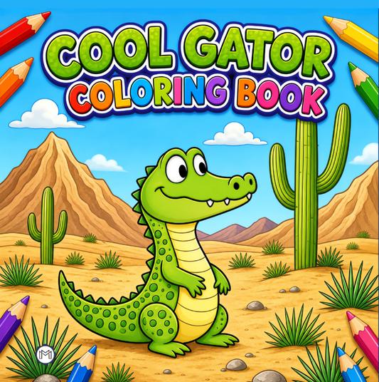 Funny Crocodile Alligator Gator Coloring Book for Adults Kids Boys Girls Teens: Tropical Florida Gator Animal Coloring Activity Book Gift