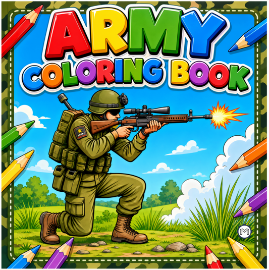 Military Army Soldier Coloring Book for Adults Kids Boys Girls Teens: Cool Military Warrior War Veteran Gift Army Land Forces Coloring Book