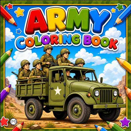 Military Army Soldier Coloring Book for Adults Kids Boys Girls Teens: Cool Military Warrior War Veteran Gift Army Land Forces Coloring Book