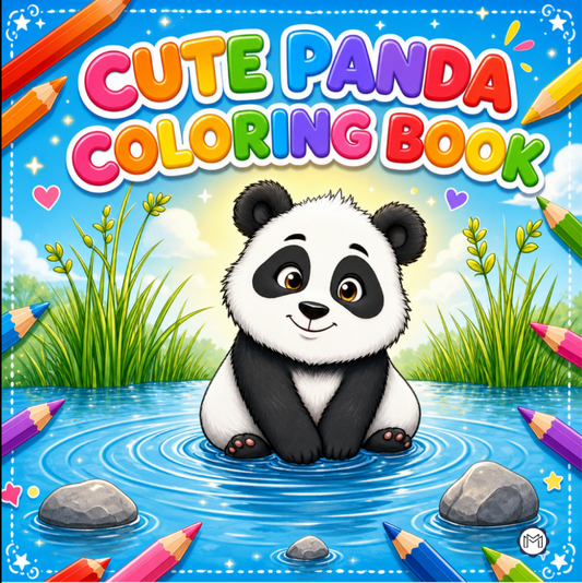 Cute Cozy Panda Bear Animal Coloring Book Gift for Adults Kids Boys Girls Teens: Single Sided Bold and Easy Cool Panda Bear Coloring Book