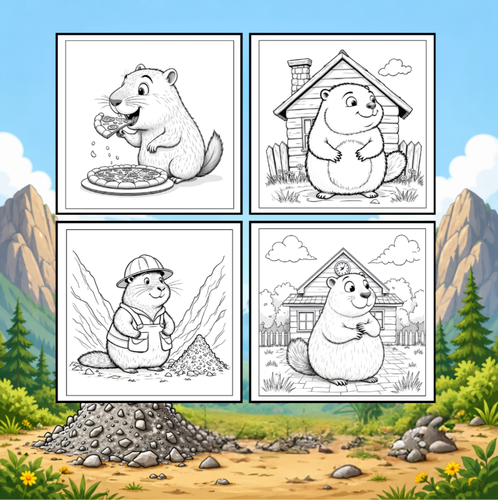 Cute Cozy Funny Capybara Animal Coloring Book Gift for Adults Kids Boys Girls Teens: Single Sided Bold and Easy Cool Capybara Coloring Book