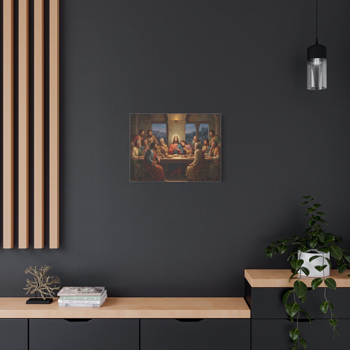 Cool Last Supper Canvas Wall Art Print Large Religious Biblical Faith Home Decor Christian Wall Art Ready to Hang for Living Room