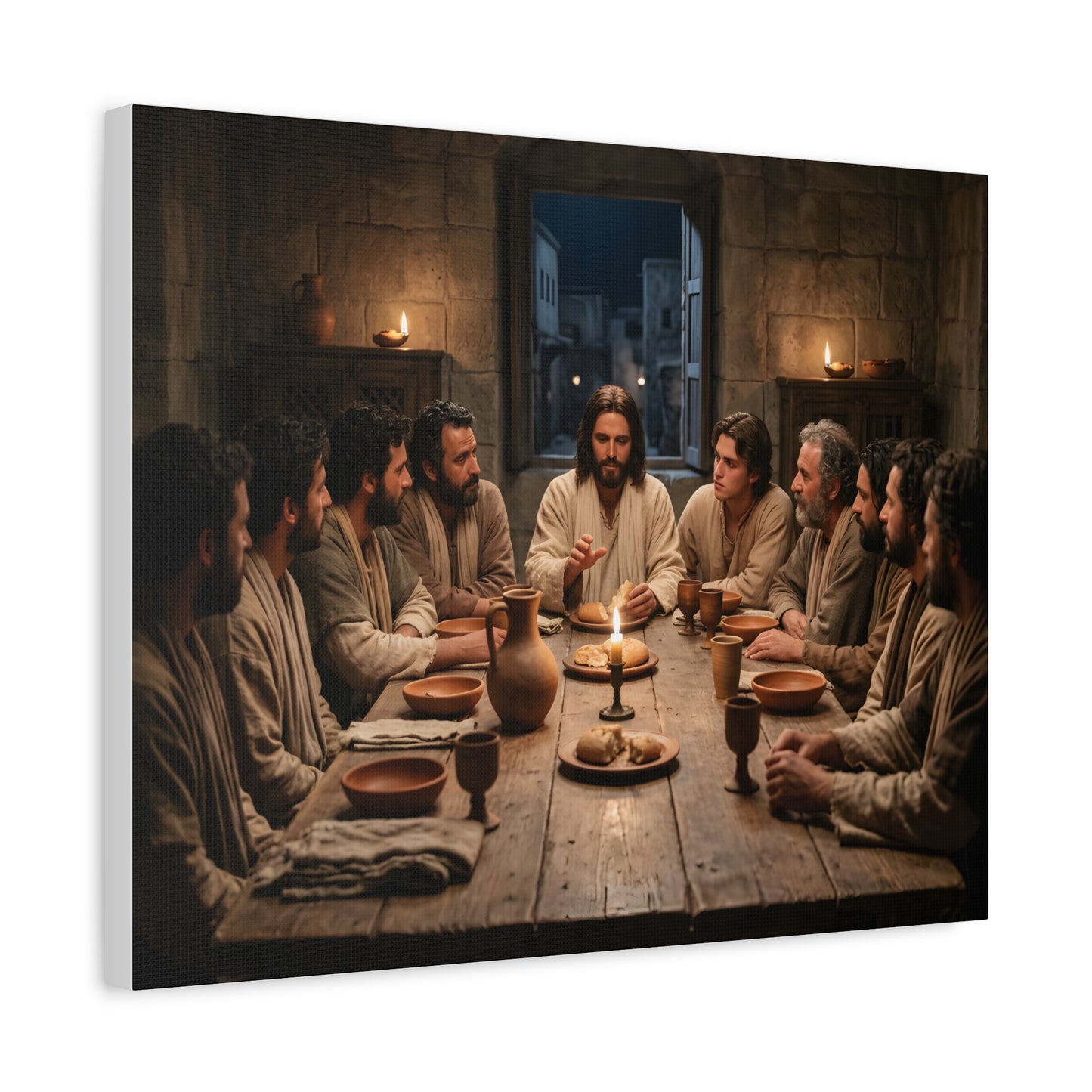 Cool Last Supper Canvas Wall Art Print Large Religious Biblical Faith Home Decor Christian Wall Art Ready to Hang for Living Room