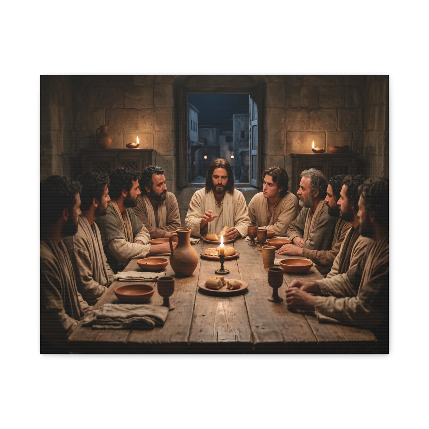 Cool Last Supper Canvas Wall Art Print Large Religious Biblical Faith Home Decor Christian Wall Art Ready to Hang for Living Room