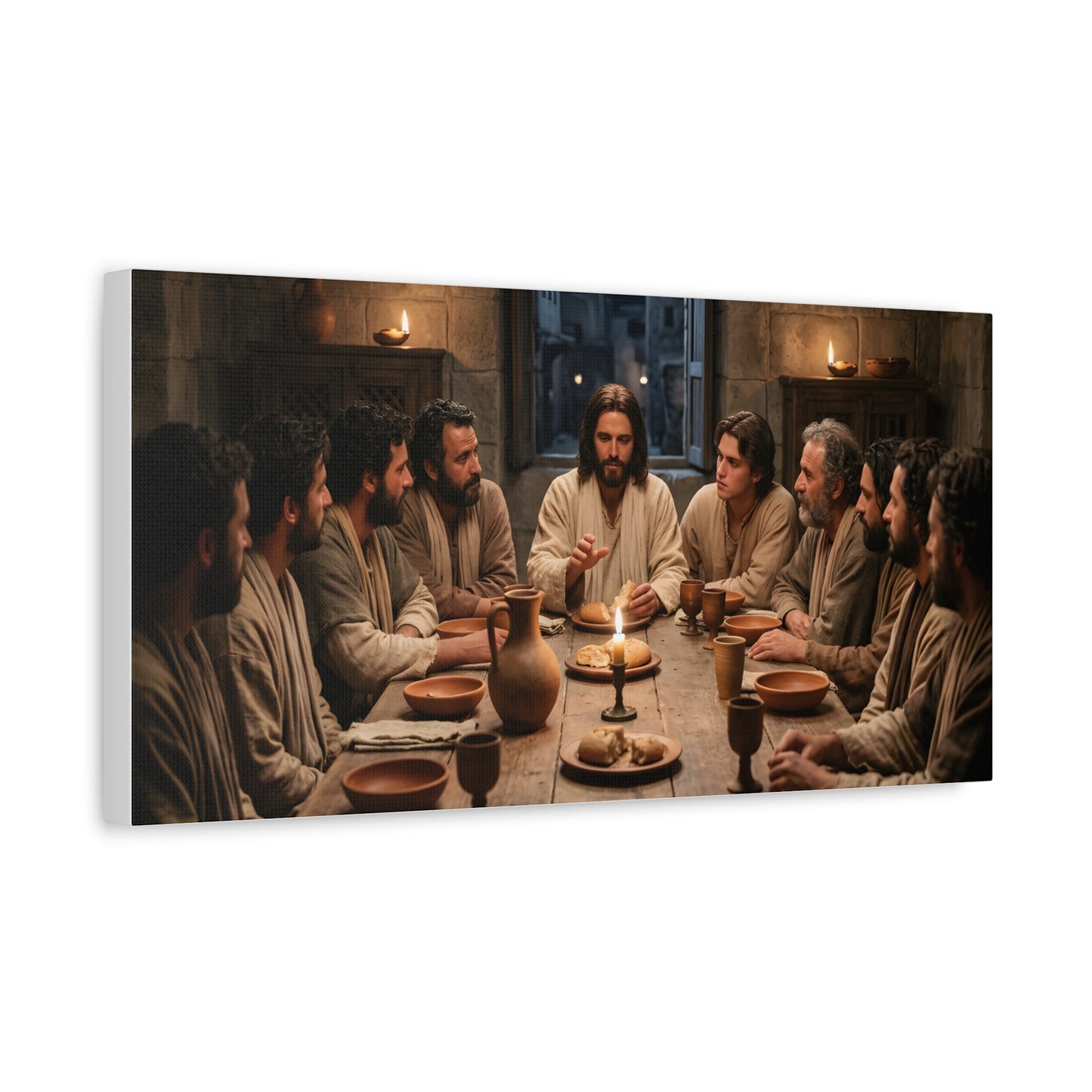 Cool Last Supper Canvas Wall Art Print Large Religious Biblical Faith Home Decor Christian Wall Art Ready to Hang for Living Room