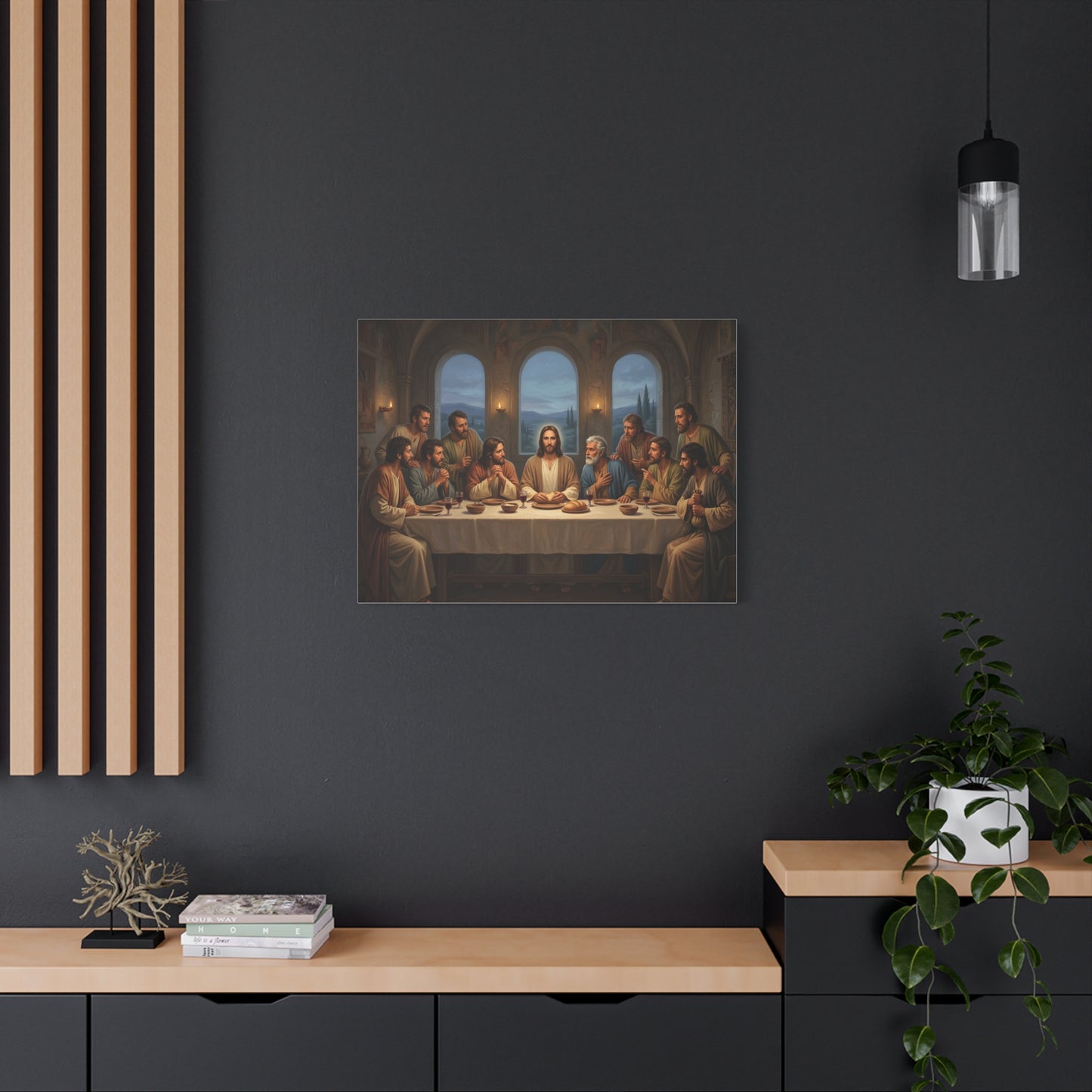 Cool Last Supper Canvas Wall Art Print Large Religious Biblical Faith Home Decor Christian Wall Art Ready to Hang for Living Room