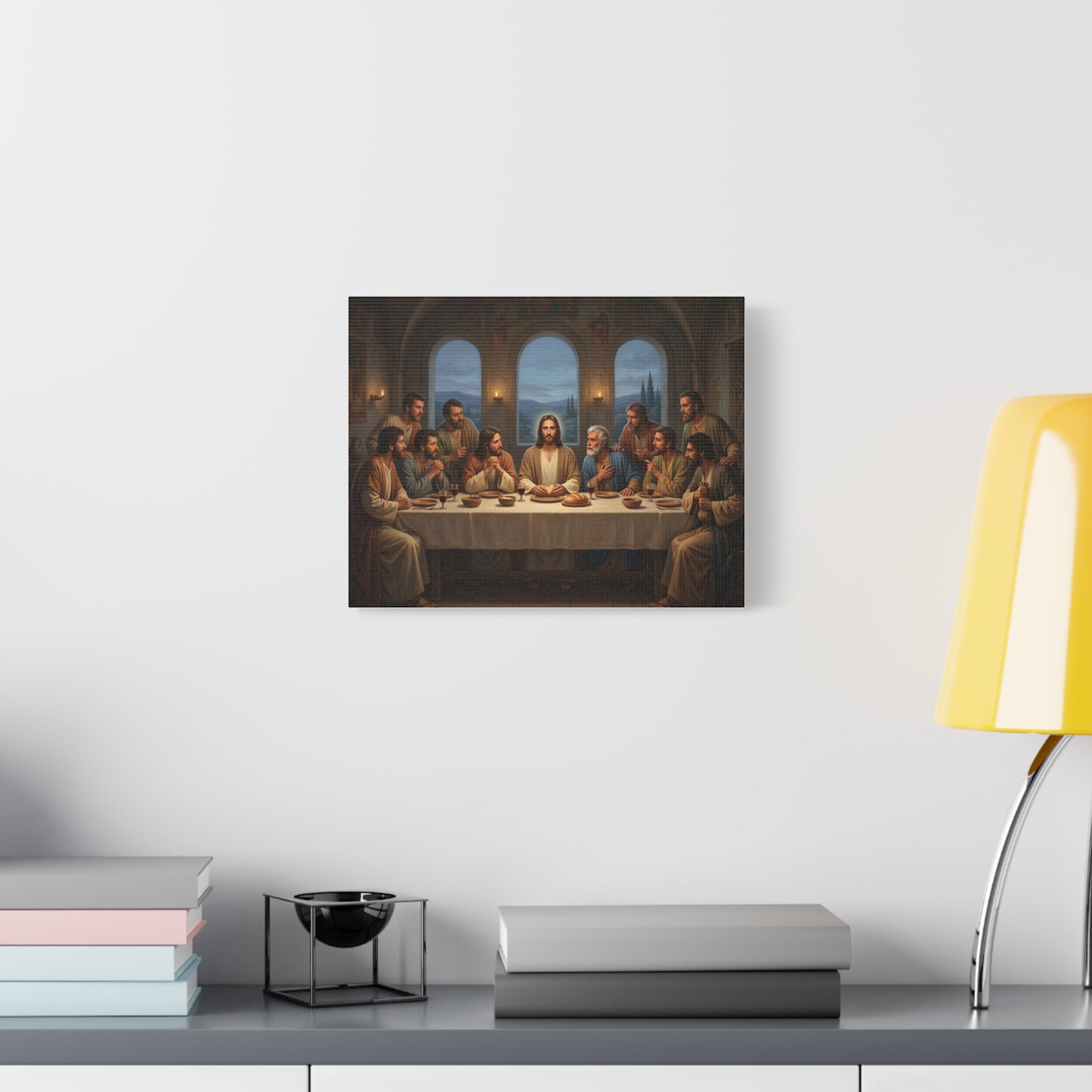 Cool Last Supper Canvas Wall Art Print Large Religious Biblical Faith Home Decor Christian Wall Art Ready to Hang for Living Room