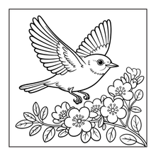 Load image into Gallery viewer, Cute Birds Flowers Coloring Book for Adults Kids Easy Nature Pages for Relaxation and Stress Relief
