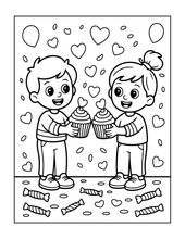 Load image into Gallery viewer, Cute Lama Valentine’s Day Coloring Book Bold Easy Pages for Kids Teens Adults Stress Relief Relaxation Gift
