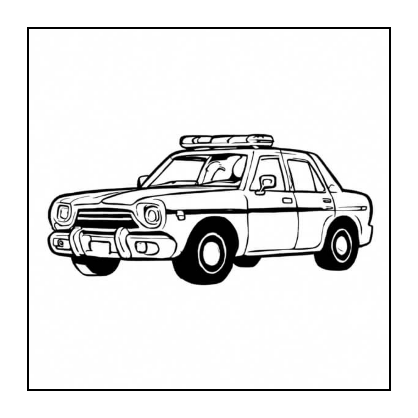 Cool Police Officer Car Coloring Book Gift Adults Kids Boys Girls Teens 50 Pages Single Sided Police Car Coloring Activity Book Children