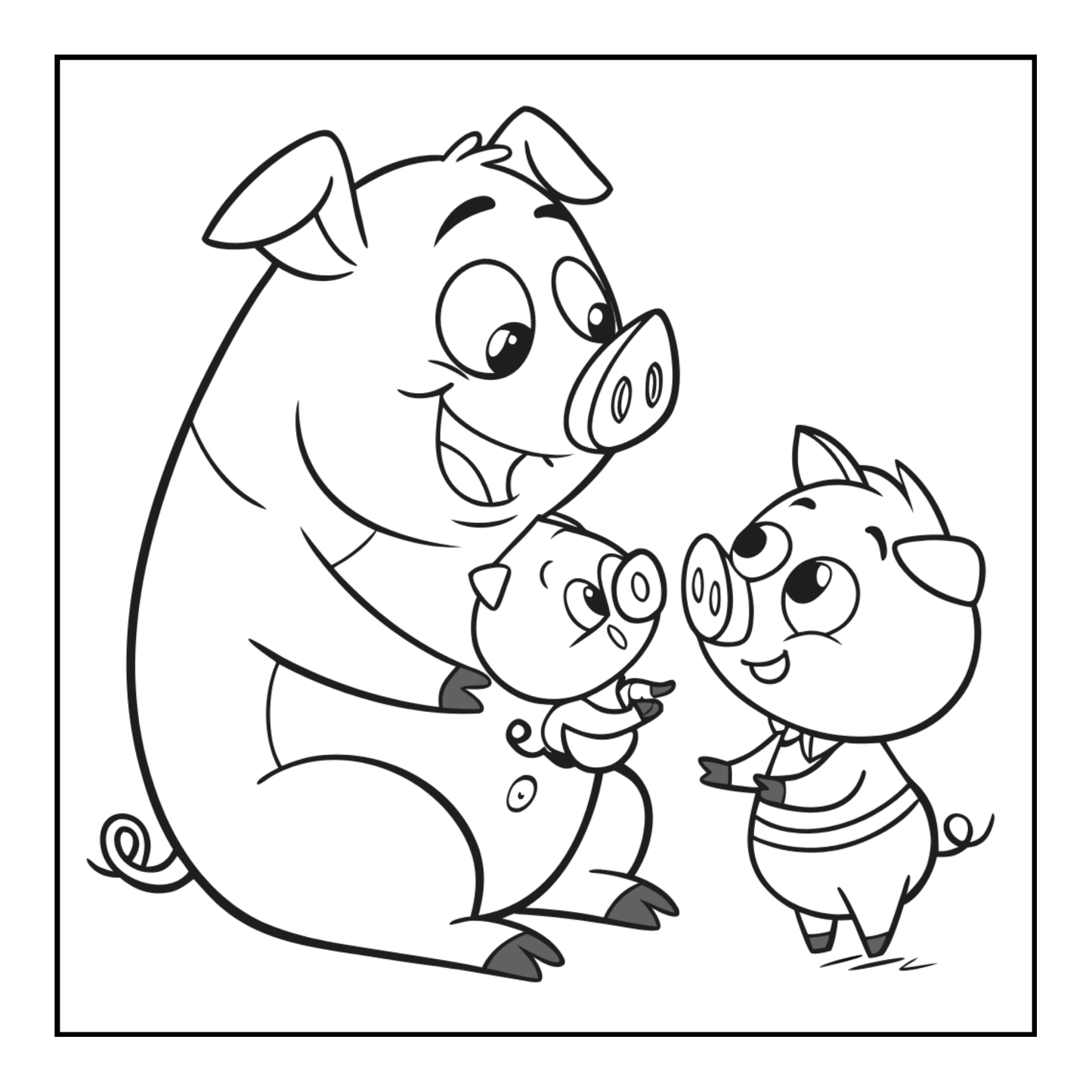 50 Pages Single Sided Cute Pig Coloring Book Gift for Adults Men Women Kids Young Boys Girls Teens Cool Piggy Coloring Activity Book