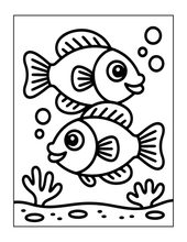 Load image into Gallery viewer, Cozy Cute Sea Creatures Coloring Book for Kids Adults Boys Girls Teens: Cool Underwater Animals Sea Ocean Fish Coloring Activity Book
