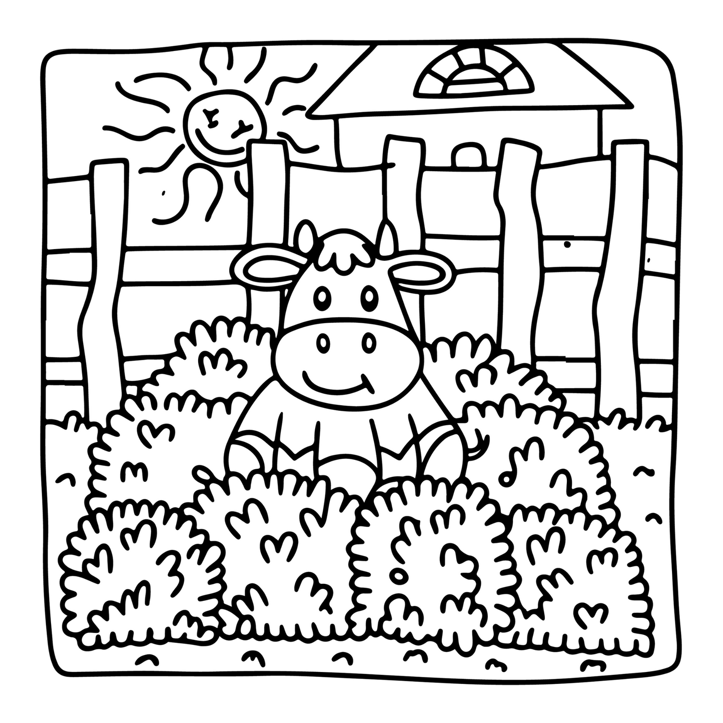 Highland Cow Coloring Book Gift for Adults Kids Boys Girls Teens Bold and Easy Cozy Cow Coloring Book for Children 50 Pages Single Sided
