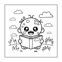 Load image into Gallery viewer, Creepy Cute Zombie Coloring Book for Kids Teens Spooky Halloween Activity Single Sided Pages Fun Horror Gift
