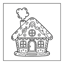 Load image into Gallery viewer, Christmas Gingerbread House Coloring Book Cute Holiday Gingerbread Homes for Kids Teens Adults Easy Cozy Winter Coloring Pages
