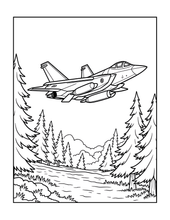 Load image into Gallery viewer, Military Jet Fighter Plane Coloring Book for Kids Adults Boys Girls: 50 Pages Single Sided F-35 Lightning Fighter Jet Airplane Coloring Book
