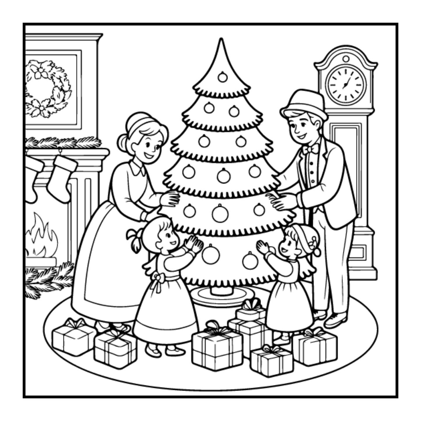 Kawaii Cozy Christmas Coloring Book for Adults Kids Boys Girls Teens Bold and Easy Holiday Season Merry Christmas Activity Coloring Sheets