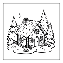Load image into Gallery viewer, Christmas Gingerbread House Coloring Book Cute Holiday Gingerbread Homes for Kids Teens Adults Easy Cozy Winter Coloring Pages
