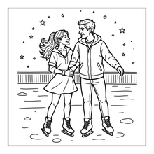 Load image into Gallery viewer, Ice Skating Coloring Book Kids Adults, Winter Sports Figure Skate Activity Coloring Pages, Gift for Skaters Hockey Fans
