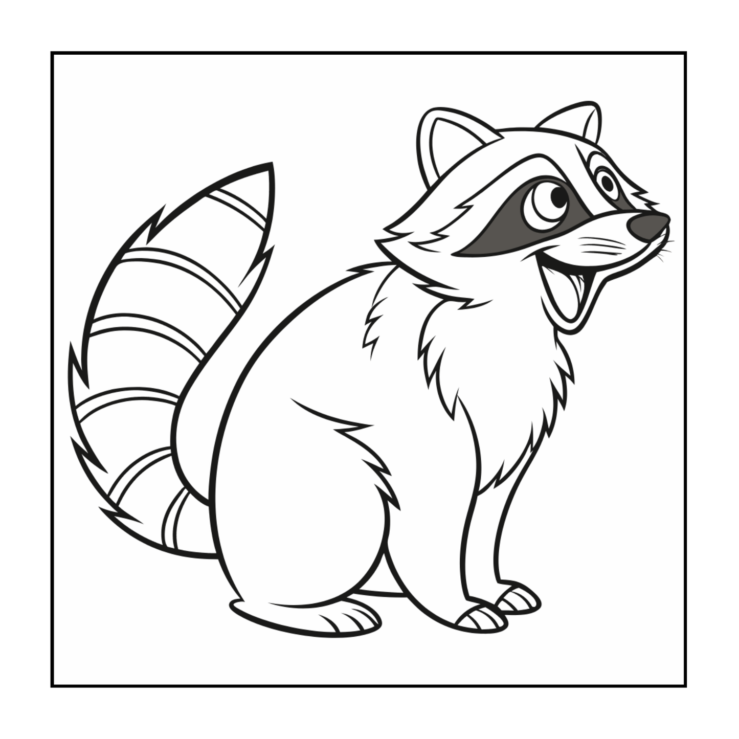 Cute Cozy Raccoon Animal Coloring Book Gift for Adults Kids Boys Girls Teens 50 Pages Single Sided Bold Easy Raccoon Coloring Activity Book