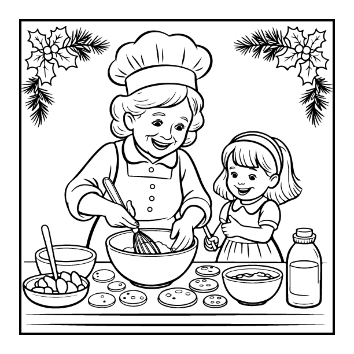 Kawaii Cozy Christmas Coloring Book for Adults Kids Boys Girls Teens Bold and Easy Merry Christmas Activity Coloring Sheets Winter Season