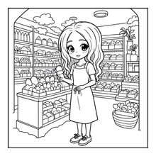 Load image into Gallery viewer, Kawaii Anime Girls Coloring Book for Kids Teens Adults – Cute Manga Characters Easy Japanese Scenes
