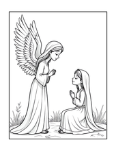 Load image into Gallery viewer, Christian Coloring Book for Adults Kids Boys Girls Teens, Bold and Easy Bible Story Designs, Single Sided Jesus Faith Devotional Gift
