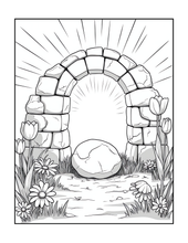 Load image into Gallery viewer, Christian Coloring Book for Adults Kids Boys Girls Teens, Bold and Easy Bible Story Designs, Single Sided Jesus Faith Devotional Gift
