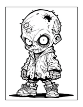 Load image into Gallery viewer, Creepy Cute Zombie Coloring Book for Kids Teens Spooky Halloween Activity Single Sided Pages Fun Horror Gift
