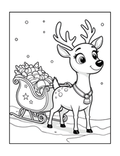 Load image into Gallery viewer, Christmas Coloring Book for Kids Adults Cute Snowman Holiday Activity Printed Softcover Book Bold Easy Winter Holiday Gift Single Sided Page
