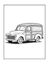 Load image into Gallery viewer, Printed Car Coloring Book for Kids Adults 25 Easy Vehicle Designs Physical Auto Activity Book Single Sided Pages Race Cars Off Road
