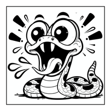 Load image into Gallery viewer, Funny Cute Snake Coloring Book for Kids Teens Adults Cool Reptile Designs Single Sided Pages Fun Stress Relief Activity
