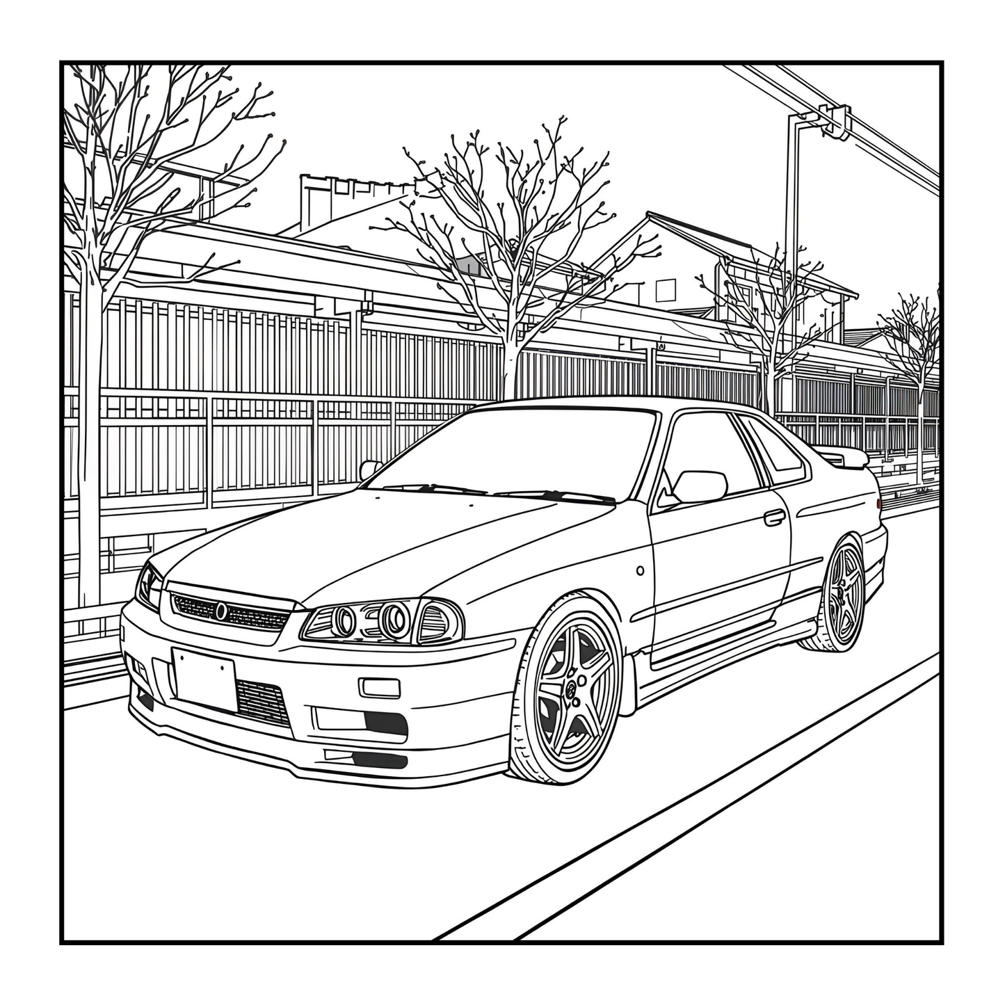 Modified Cars Coloring Book for Adults Men Women Kids Boys Girls Teens Bold Easy Simple Cars Coloring Book Drift Cars Coloring Activity Book