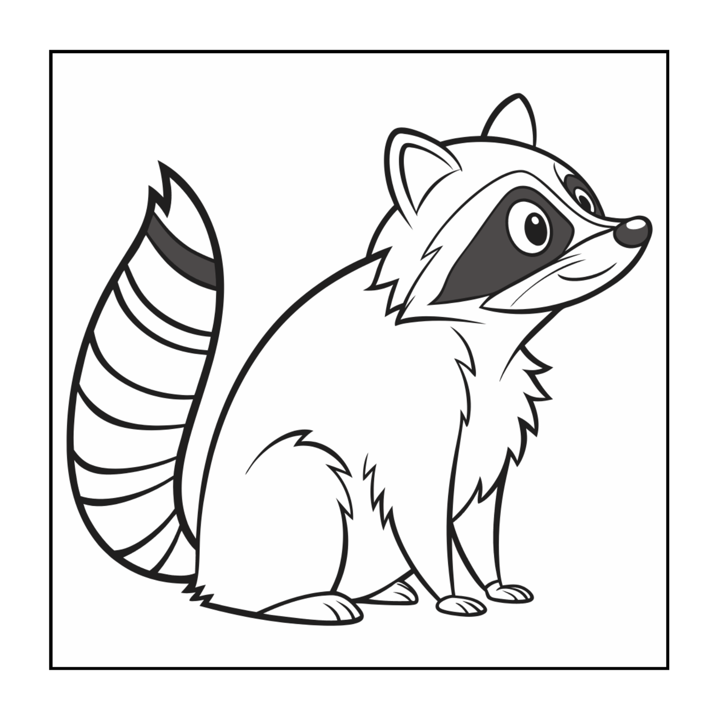 Cozy Raccoon Animal Coloring Book Gift for Adults Kids Boys Girls Teens 50 Pages Single Sided Bold and Easy Raccoon Coloring Activity Book