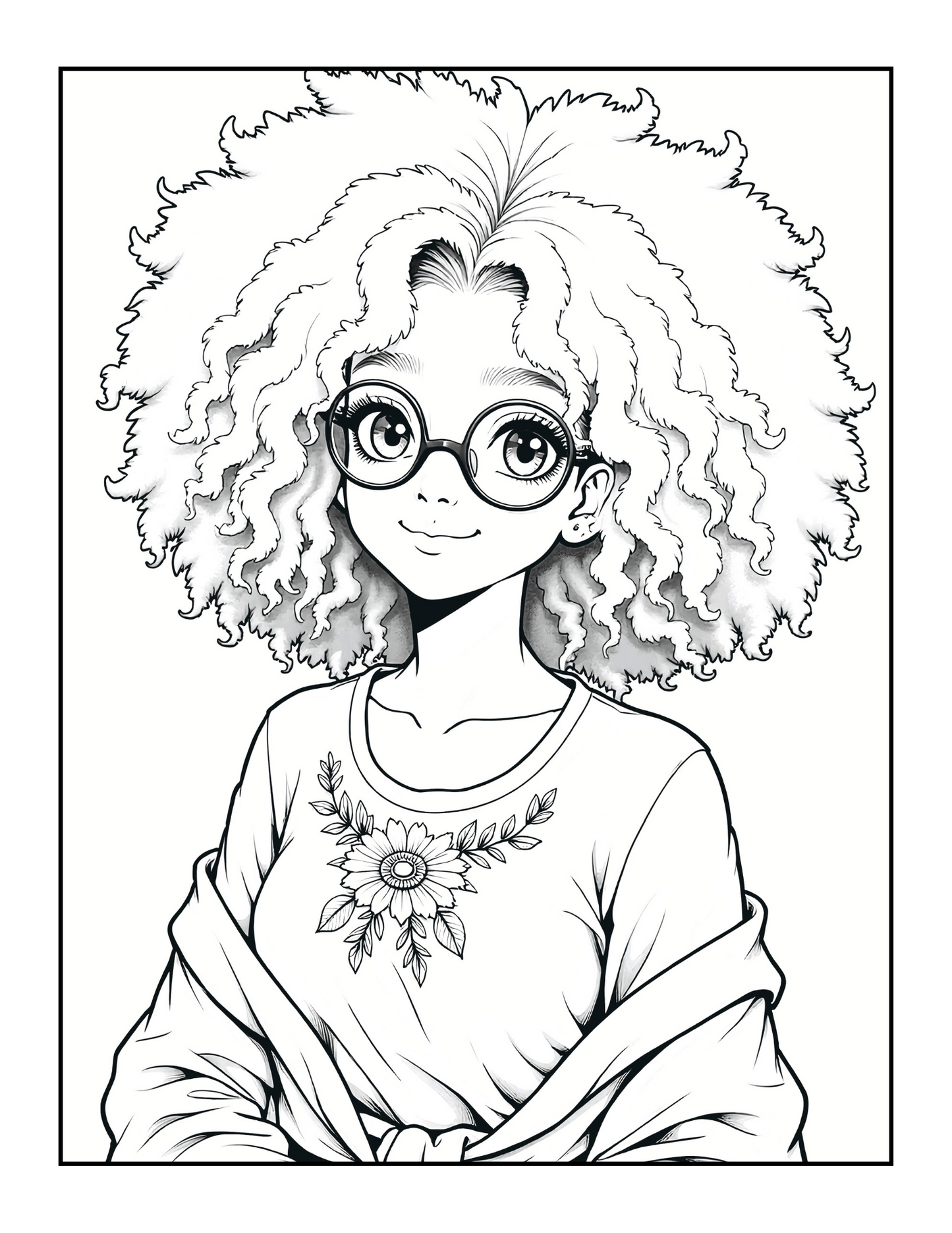 50 Pages Single Sided Cute Japanese Anime Manga Fashion Model Girls Coloring Book Gift for Adults Men Women Kids Young Boys Girls Teens