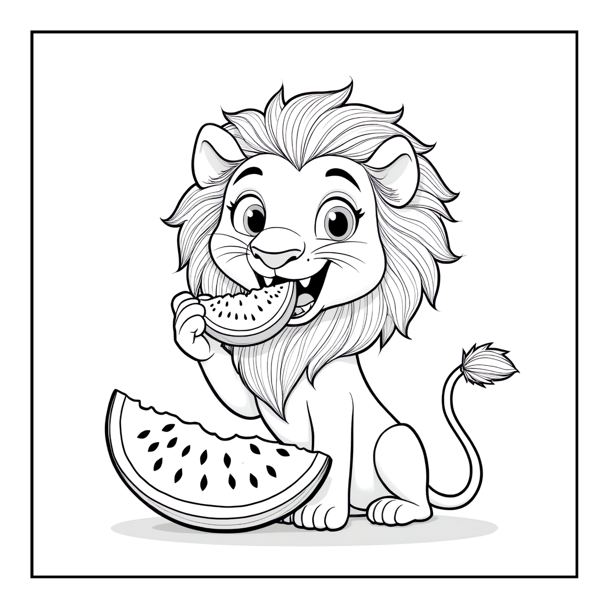 Cute Cozy Funny Lion Animal Coloring Book Gift for Adults Kids Boys Girls Teens: Single Sided Bold and Easy Cool Lion Themed Coloring Book