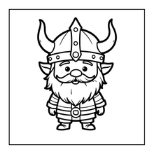 Load image into Gallery viewer, Cute Vikings Coloring Book for Kids Teens Adults Norse Warrior Mythology Single Sided Pages Fun Stress Relief Activity
