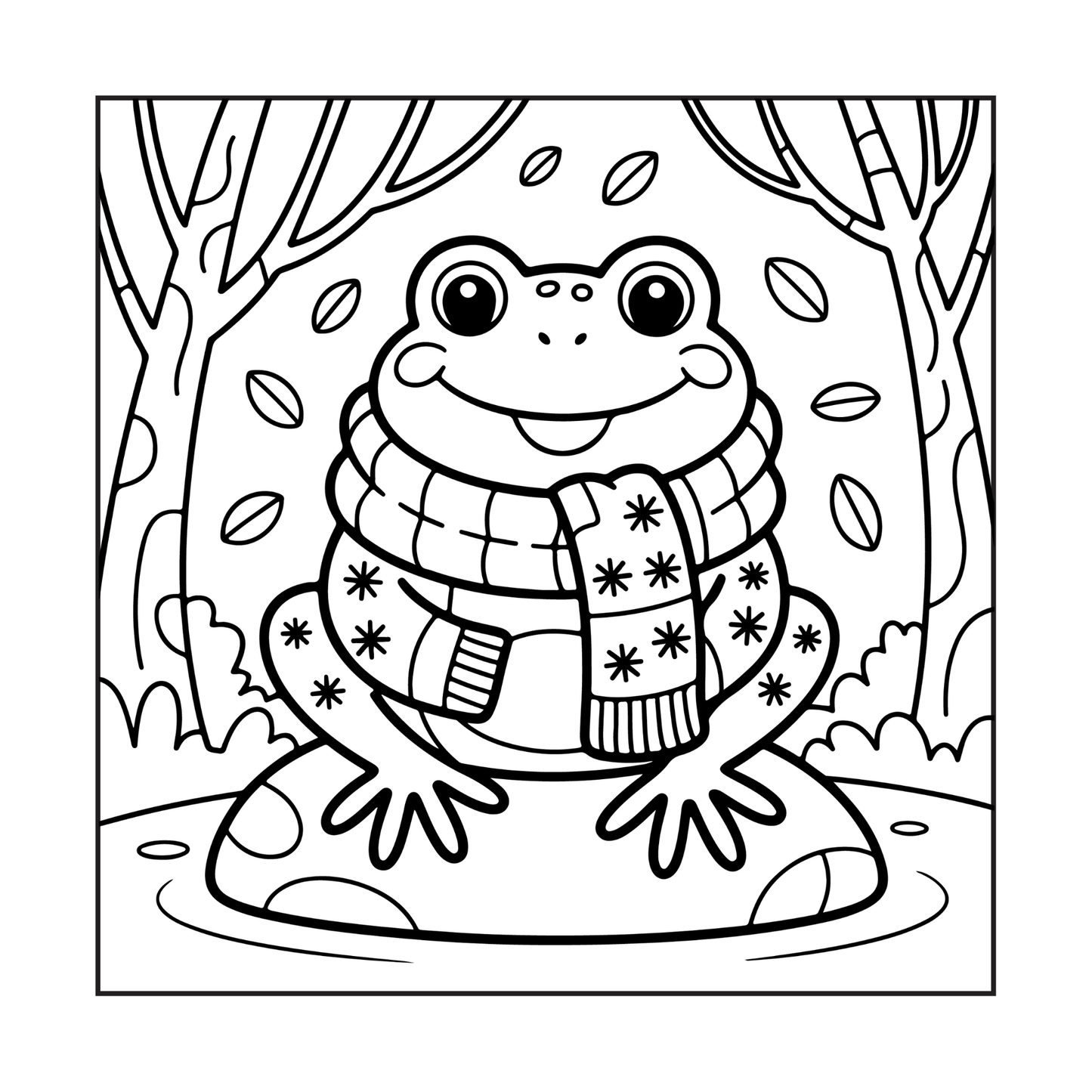 Cute Cozy Frog Froggy Days Coloring Book Gift Adults Men Women Kids Boys Girls Teens Cool Kawaii Whimsical Frog Toad Animal Coloring Book