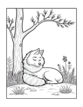 Load image into Gallery viewer, Cute Wolf Coloring Book for Kids and Adults, Bold and Easy Printed Coloring Book, 25 Single-Sided Wolf Designs, Animal Gift for All Ages

