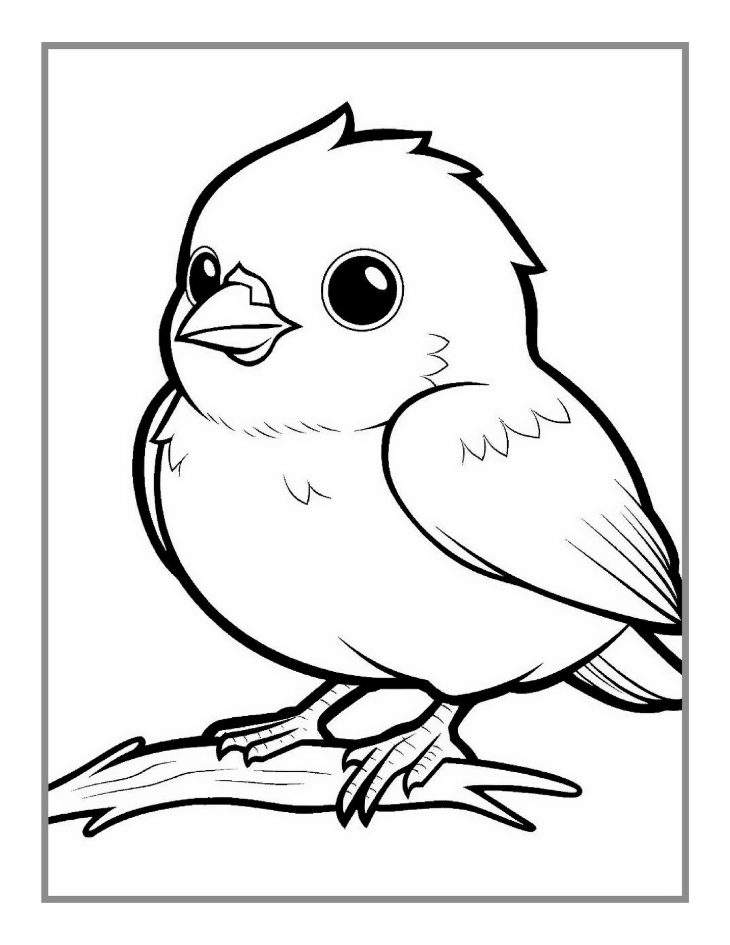 50 Pages Funny Bird Coloring Book Gift for Adults Kids Men Women Boys Girls Children Seniors Cute Exotic Tropical Bird Easy Coloring Book