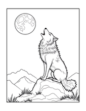Load image into Gallery viewer, Cute Wolf Coloring Book for Kids and Adults, Bold and Easy Printed Coloring Book, 25 Single-Sided Wolf Designs, Animal Gift for All Ages
