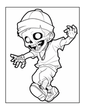 Load image into Gallery viewer, Creepy Cute Zombie Coloring Book for Kids Teens Spooky Halloween Activity Single Sided Pages Fun Horror Gift

