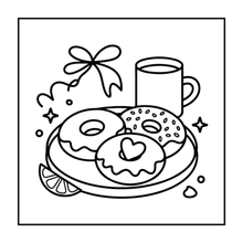 Load image into Gallery viewer, 50 Pages Cozy Snack Foodie Food Lover Coloring Book for Adults Kids Men Women Boys Girls Teens Youth: Simple Bold Easy Snack Coloring Book
