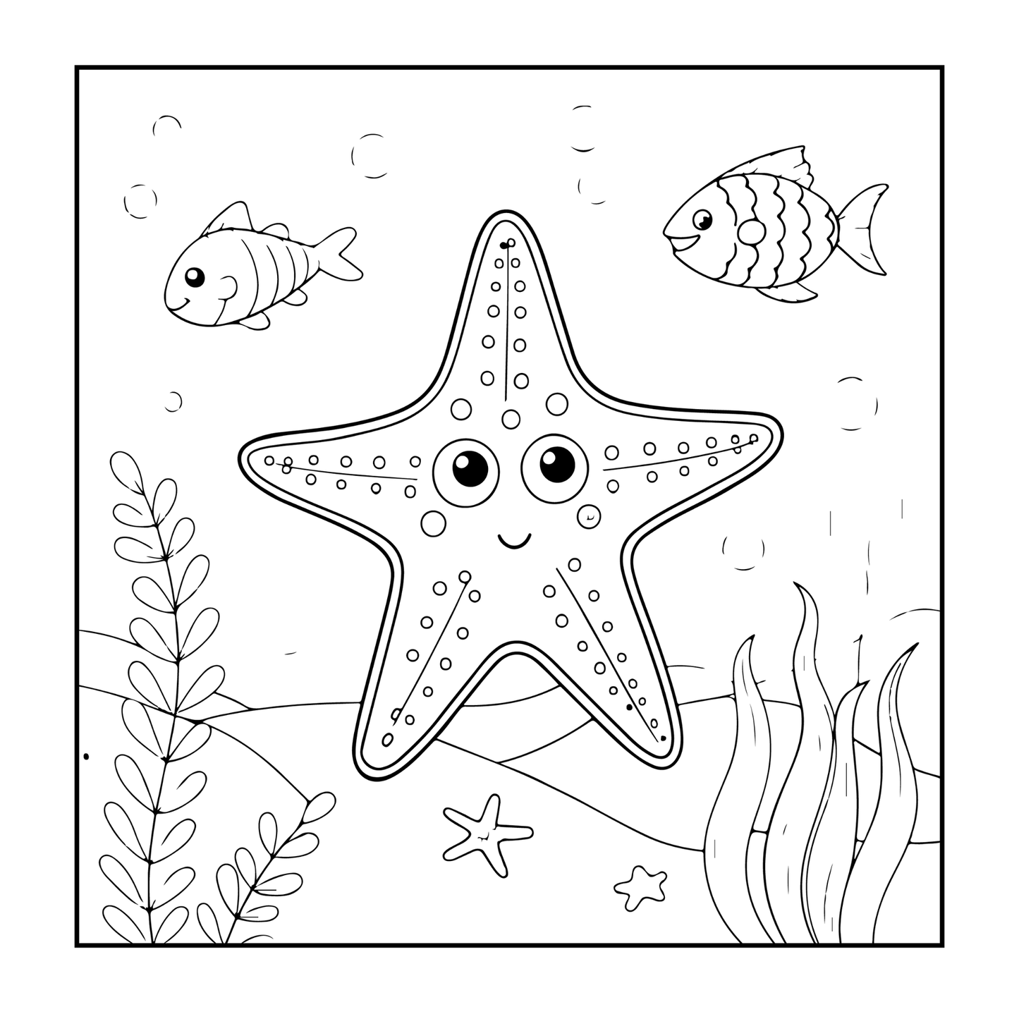 Sea Life Coloring Book for Adults Kids Boys Girls Teens Single Sided Cute Ocean Sea Creatures Coloring Activity Book for Youth Children
