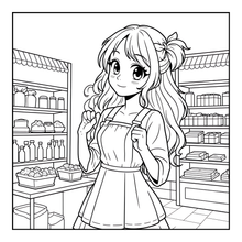 Load image into Gallery viewer, Kawaii Anime Girls Coloring Book for Kids Teens Adults – Cute Manga Characters Easy Japanese Scenes
