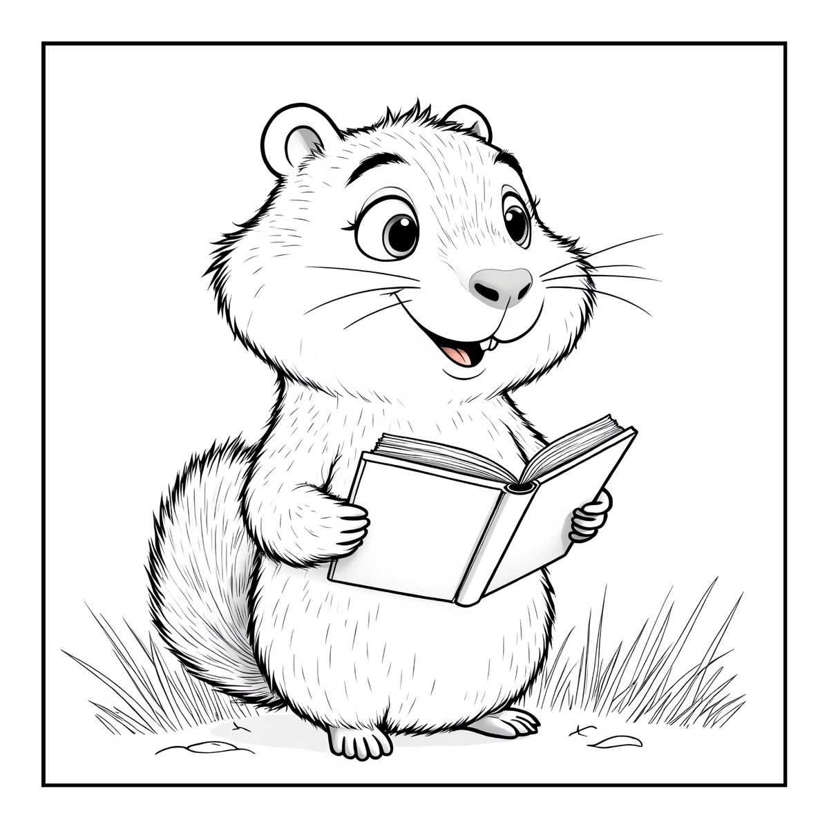Cute Cozy Funny Capybara Animal Coloring Book Gift for Adults Kids Boys Girls Teens: Single Sided Bold and Easy Cool Capybara Coloring Book