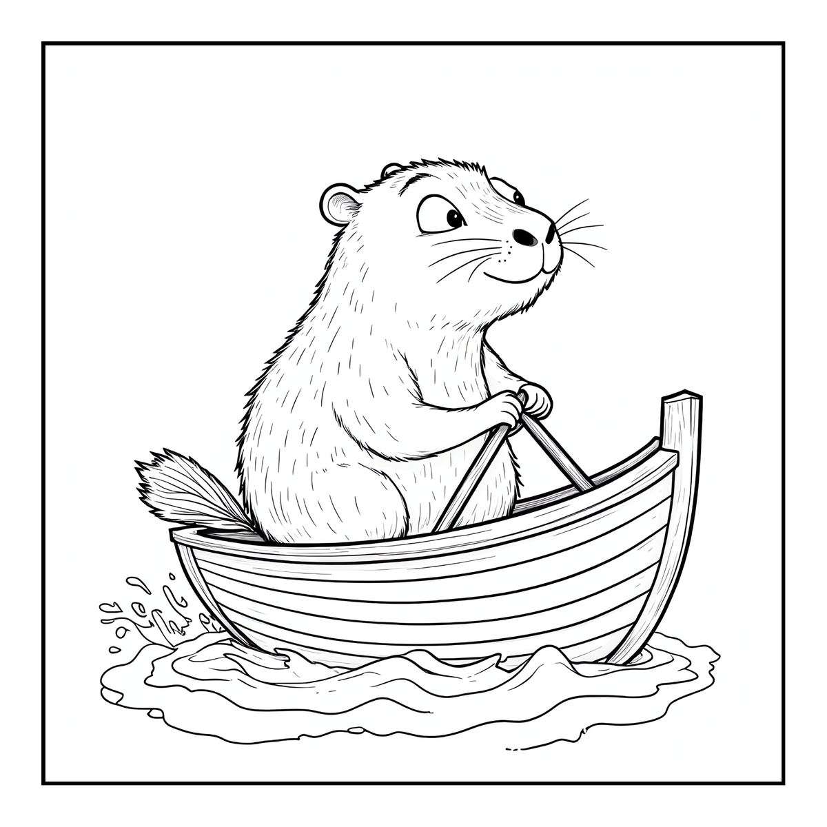 Cute Cozy Funny Capybara Animal Coloring Book Gift for Adults Kids Boys Girls Teens: Single Sided Bold and Easy Cool Capybara Coloring Book