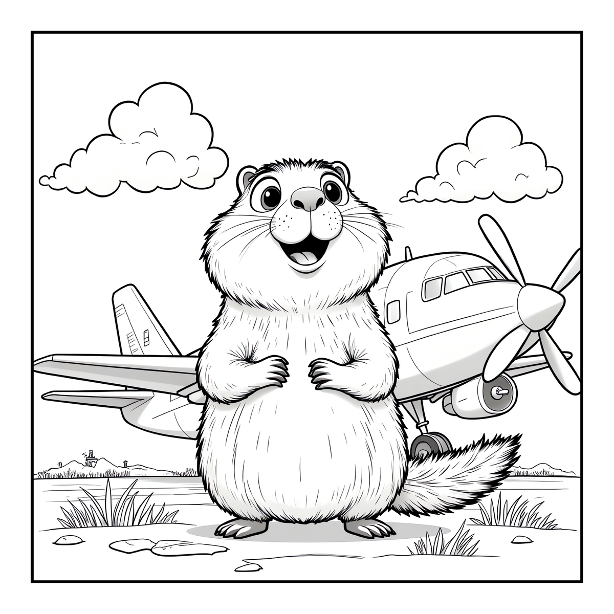 Cute Cozy Funny Capybara Animal Coloring Book Gift for Adults Kids Boys Girls Teens: Single Sided Bold and Easy Cool Capybara Coloring Book
