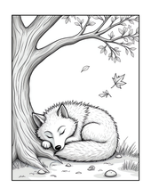 Load image into Gallery viewer, Cute Wolf Coloring Book for Kids and Adults, Bold and Easy Printed Coloring Book, 25 Single-Sided Wolf Designs, Animal Gift for All Ages
